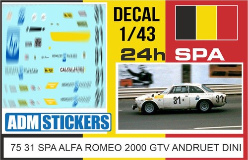 Decal 43 24h spa 1975 - ,