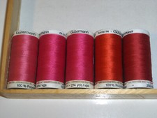 LOTTO 5 SPOLE DA 250 MT GUTERMANN ROSA ROSSO NUOVO FONDO MAGAZZINO MERCERIA