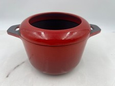 Chasseur Invicta Teglia da Forno per Fonduta Rotonda Rossa in Ghisa Smaltata Francia