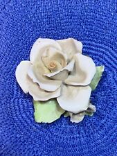 Rosa in Porcellana CAPODIMONTE Originale, Soprammobile Vintage