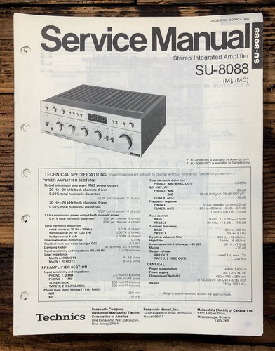 Technics 8088 amplificatore - technics,