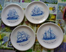 PIRAL 4 PIATTI DA COLLEZIONE CON VELIERI-NAVI ANNI 70
