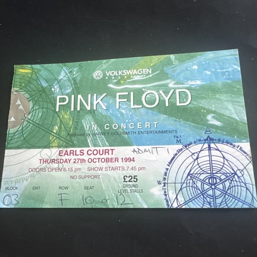 Pink floyd concert ticket - pink,