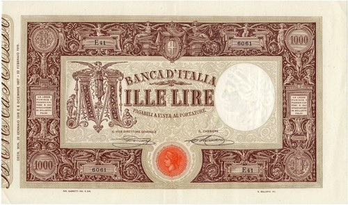 Lire 1000 matrice laterale - ,