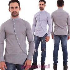 Korean Mens Shirt Casual Slim