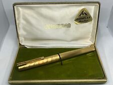 Waterman Gold Filled  Penna Stilografica placcata oro Pennino Oro 18 Kt vintage