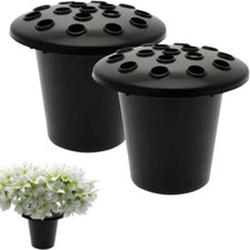 2pz Vaso Tomba Memoriale Vasi per Fiori Artificiali Freschi Cimitero Fioriera Supporto