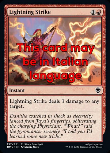 Mtg lightning strike foil exc - mtg,