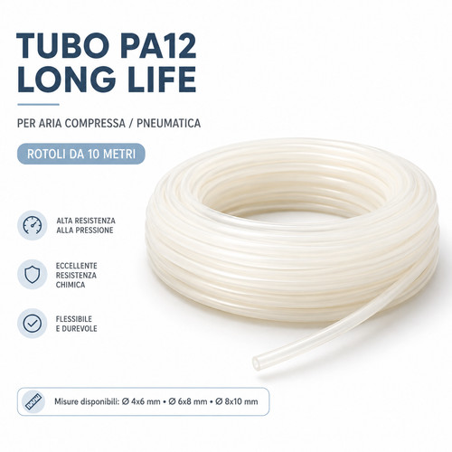 Tubo nylon pa12 longlife aria - tubo,