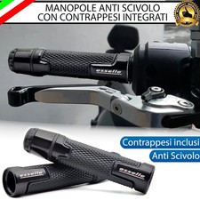 MANOPOLE MANUBRIO ANTISCIVOLO PER GILERA NEXUS 500 NERO CON CONTRAPPESI