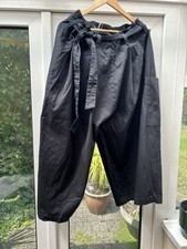 Pantaloni harem stile pescatore in twill di cotone gamba larga brindisi, 18 nuovi con etichette, tasca