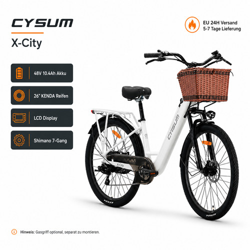 Bicicletta elettrica cysum - elettrica,