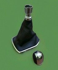 Pomello E Cuffia Per Leva Cambio Ford Puma E Fiesta Benzina Originale In Pelle