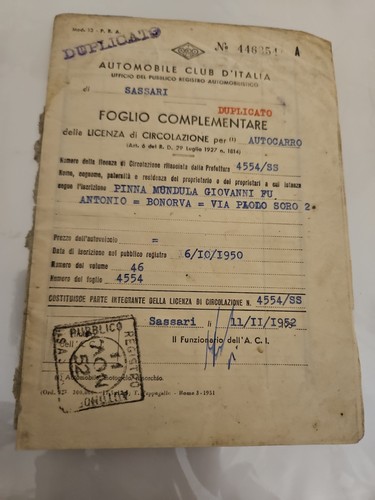 Foglio complementare - ,