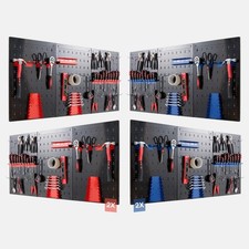 AREBOS Muro Utensili Parete dell'officina Parete Metallica Perforata 34 Parti