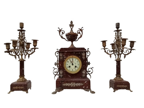 Orologio trittico marmo - trittico,