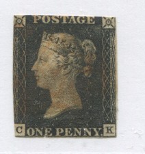 1840 Penny Black CK used with