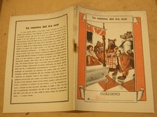 Vecchio quaderno scolastico con favola LA CASETTA DEI TRE ORSI a righi di scuola