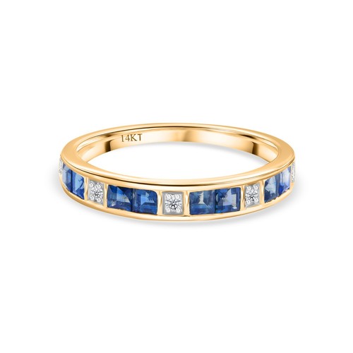 Anello mezza eternità zaffiro - mezza,
