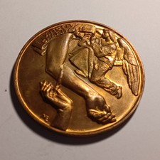 Vecchia Medaglia In Bronzo Spl