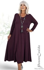 LAGENLOOK Abito a palloncino basic bordeaux 42 44 46 48 50 52 54 56 58 XL-XXL-XXXL