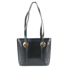 Borsa a tracolla Yves Saint Laurent in pelle nera vintage autentica