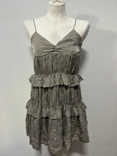 Vestito Patrizia Pepe Donna Taglia 44 Grigio Abito Dress Senza Manica Woman Logo