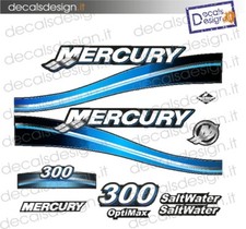 Adesivi motore marino fuoribordo Mercury 300 saltwater  gommone stickers