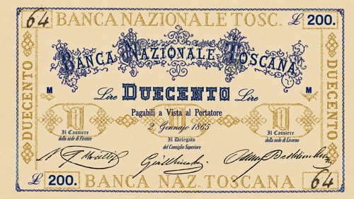 Italia 200 lire banca - italia,