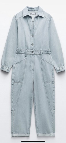 Tuta denim dritta - , zara