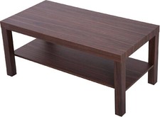 Tavolino Basso In Legno Da Soggiorno Noce 90x45x40.5 cm DecHome 833461
