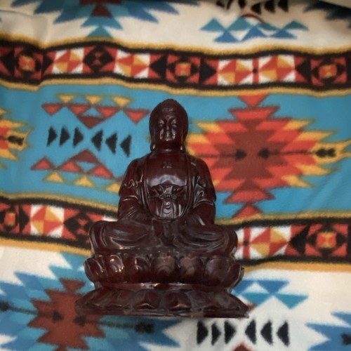 Seated dark brown buddha - dark,