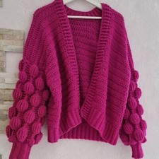 Bubble cardigan fatto al