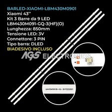 KIT 3 BARRE STRIP 9 LED TV