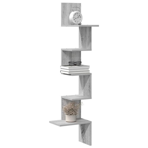 Scaffale angolare muro grigio - scaffale,