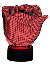 lampada led 3d originale rosa lampada da tavolo lampada da comodino luce multicolore abitabile