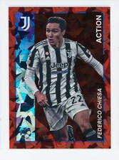 2021-22 Federico Chiesa Topps Merlin Heritage 97 Rosso Rifrattore Juventus FC 6/10