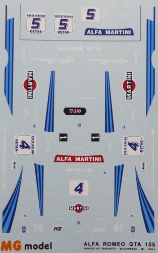 Decals alfa romeo 155 - 1/43,