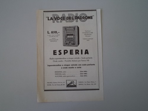 Advertising pubblicità 1934 - advertising,