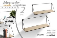 SET 2 MENSOLE DA PARETE IN