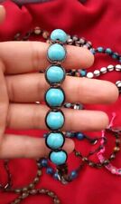 Bracciale Modello Tamashii In Turchese, Regolabile, Filo Cerato Ultra Resistente