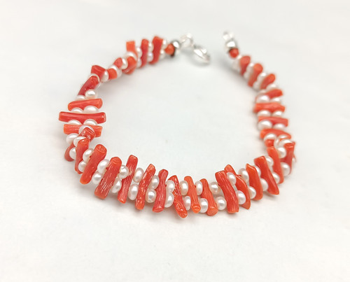 Bracciale donna corallo rosso