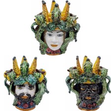 TESTE DI MORO H33 CERAMICA CALTAGIRONE  MODELLO STORICO