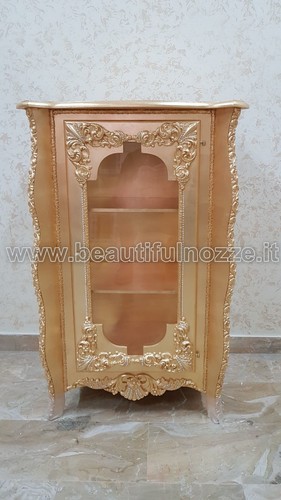 Vetrina anta legno - legno, foglia