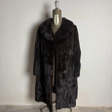 Pelliccia in Visone da Donna Marrone Cioccolato Anni '90 Vintage