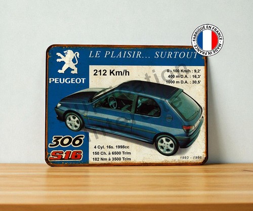 Plaque métal peugeot - plaque, s16