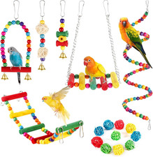 16 Pezzi Giochi per Pappagalli Inseparabili Giochi per Uccelli Pappagalli Gioco 