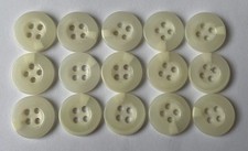 Set 15 bottoni bicolore panna