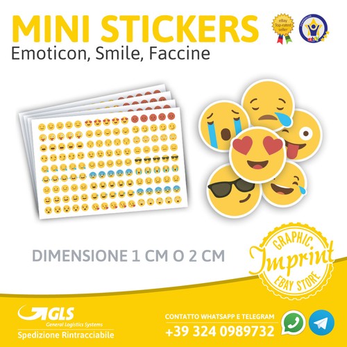 Stickers adesivi emoticon - adesivi,