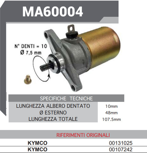 Motorino avviamento ymco - motorino,
